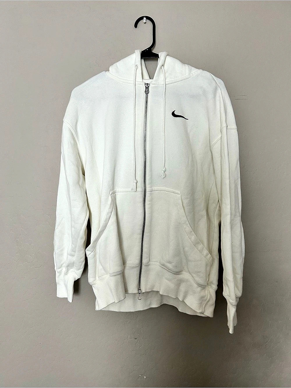 Mens Nike white zip up